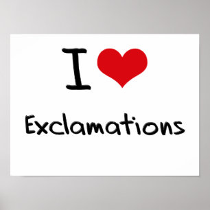 Poster J'adore les Exclamations