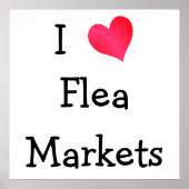 Poster J'adore les marchés aux puces (Devant)