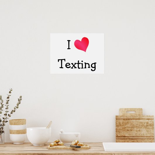 Poster J'adore les SMS (Cuisine)