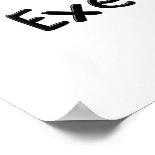 Poster J'adore l'exercice (Coin)