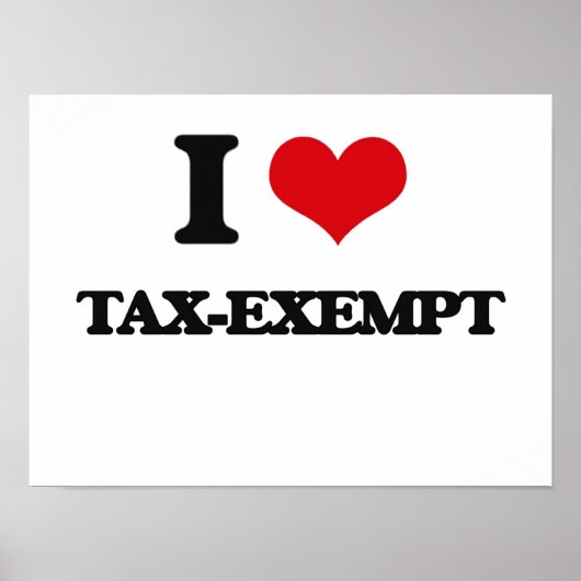 Poster J'adore l'exonération fiscale (Devant)