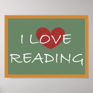 Poster J'adore lire