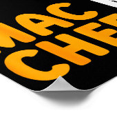 Poster J'adore Mac N' Cheese Drôle Mac Et Fromage (Coin)