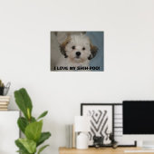 POSTER J'ADORE MON CHIH-POO ! (Bureau à domicile)