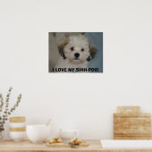 POSTER J'ADORE MON CHIH-POO ! (Cuisine)