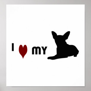 Poster J'adore mon Chihuahua