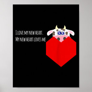 Poster J'adore mon nouveau patient cardiaque avec valvule