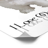 Poster J'adore mon petit chien blanc - Havanais (Coin)