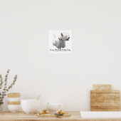 Poster J'adore mon petit chien blanc - Westie (Cuisine)