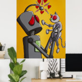 Poster J'adore mon robot kitty (Bureau à domicile)