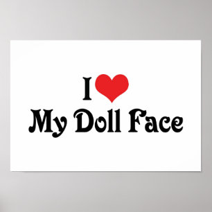 Poster J'adore mon visage de poupée