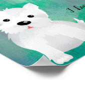 Poster J'adore My Westie (Coin)