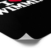 Poster J'adore nager (Coin)