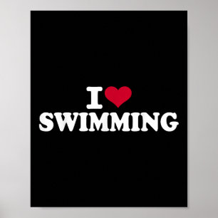 Poster J'adore nager