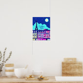 Poster J'adore Paris - Imaginaire Paris sous une Pleine l (Cuisine)