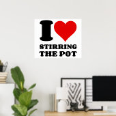 POSTER J'ADORE STIROTER LE POT (Bureau à domicile)