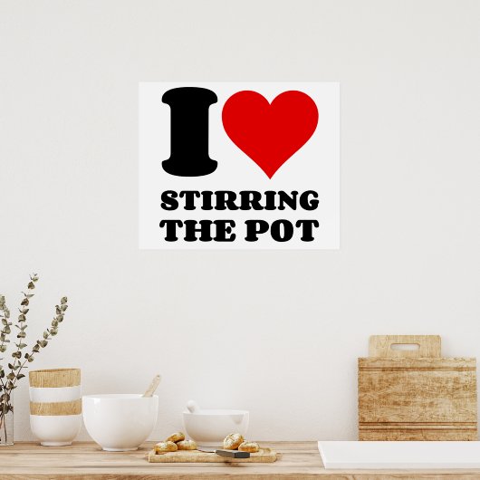 POSTER J'ADORE STIROTER LE POT (Cuisine)