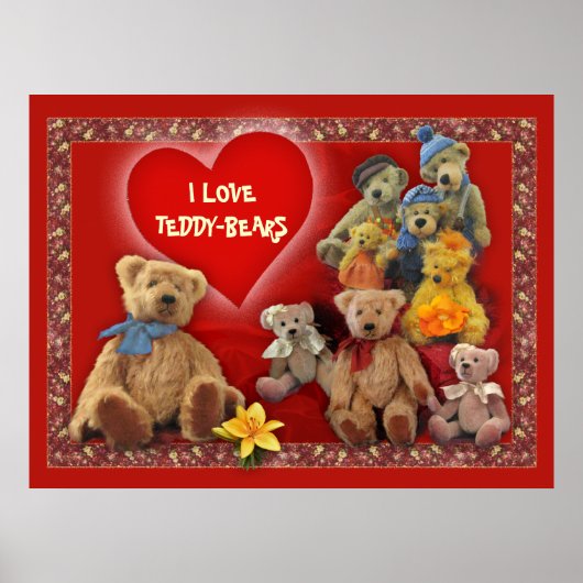 Poster J'adore Teddy-Bears (Devant)