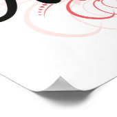 Poster Jaelyn Nom Artistique Design avec Fleurs (Coin)