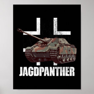 Poster Jagdpanther Chasse Panther Allemand Détroyer de ré