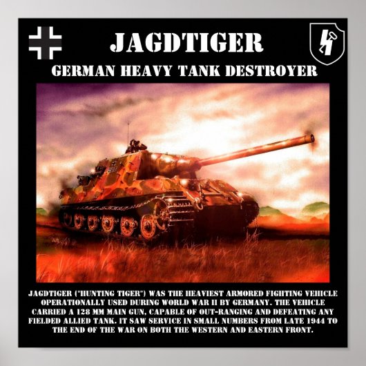 Poster Jagdtiger Allemand Tank Destroyer (Devant)