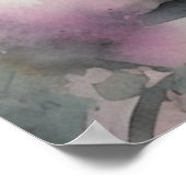 Poster Jaguar Aquarelle Florale (Coin)