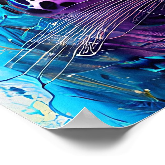 Poster jaguar coloré (Coin)