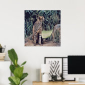 Poster Jaguar Dans La Peinture À L'Huile Forestière, Post (Bureau à domicile)