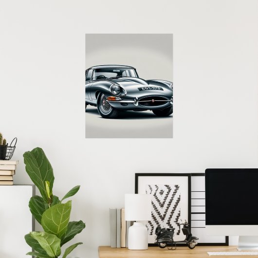 Poster Jaguar E-Type (1961-1975) (Bureau à domicile)
