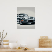 Poster Jaguar E-Type (1961-1975) (Cuisine)