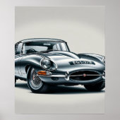 Poster Jaguar E-Type (1961-1975) (Devant)