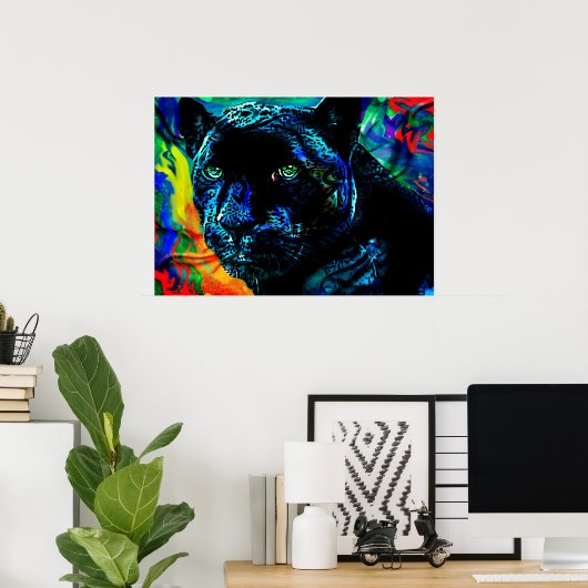 Poster Jaguar noir (Bureau à domicile)