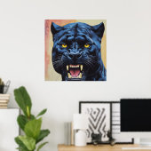 Poster Jaguar - Panthère noire (Bureau à domicile)