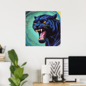 Poster Jaguar - Panthère noire (Bureau à domicile)