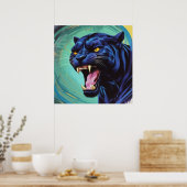 Poster Jaguar - Panthère noire (Cuisine)
