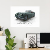Poster Jaguar Xk120 (Bureau à domicile)