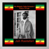 Poster Jah Rastafari, Haile Selassie I Canvas Imprimer 3  (Devant)