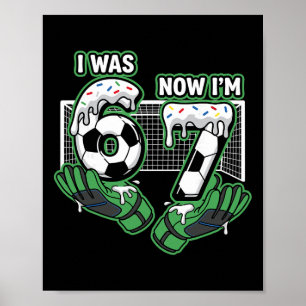 Poster J'ai 7 Ans Anniversaire Football J'avais 6 Ans Mai