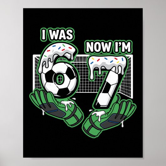 Poster J'ai 7 Ans Anniversaire Football J'avais 6 Ans Mai (Devant)