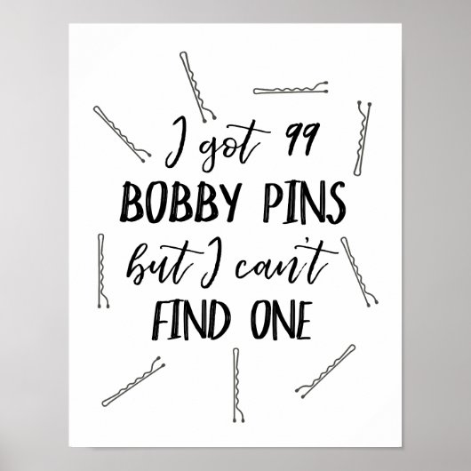 Poster J'Ai 99 Pins Bobby, mais je n'en trouve pas une (Devant)