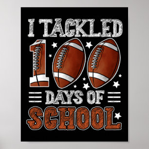 Poster J'ai abordé 100 jours de football scolaire 100e jo