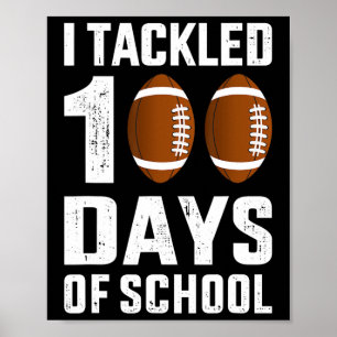 Poster J'ai abordé 100 jours école 100e jour de football