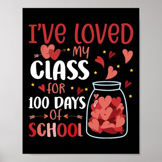 Poster J'Ai Aimé Ma Classe Depuis 100 Jours Enseignant À (Devant)