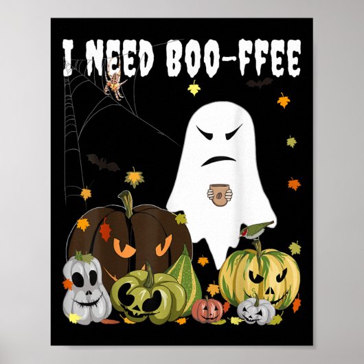 Poster J'ai besoin de Boo-ffee Fantôme Jack-o-lantern Ama (Devant)
