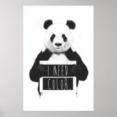 Poster J'ai besoin de couleur (Devant)