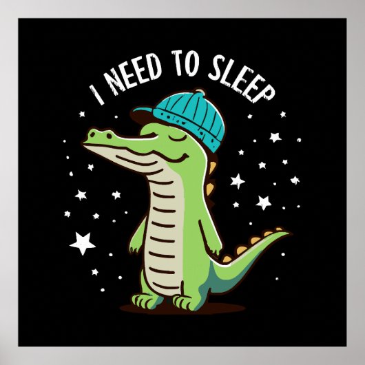 Poster j'ai besoin de dormir (Devant)