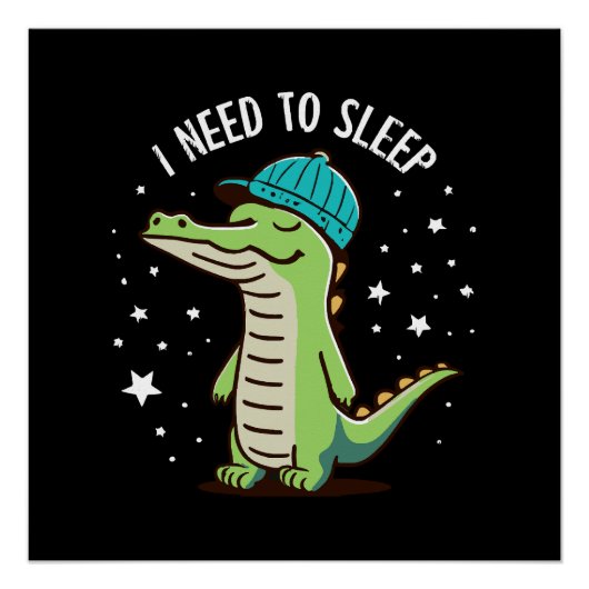 Poster j'ai besoin de dormir (Devant)