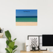 Poster J'ai besoin de la mer de Vitamine— Plage, Bleu, Ea (Bureau à domicile)