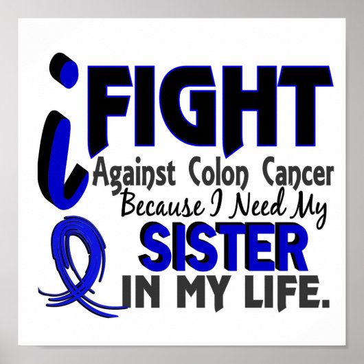 Poster J'Ai Besoin De Ma Soeur Colon Cancer (Devant)