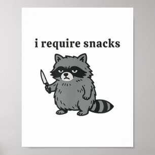 Poster J'Ai Besoin De Snacks _1